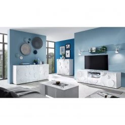 Loftscape Meuble TV Roubia II - Blanc brillant -Meubles de salon Soldes 1000229882 201106 11372900018 MOOD DETAILS P000000001000229882 mood
