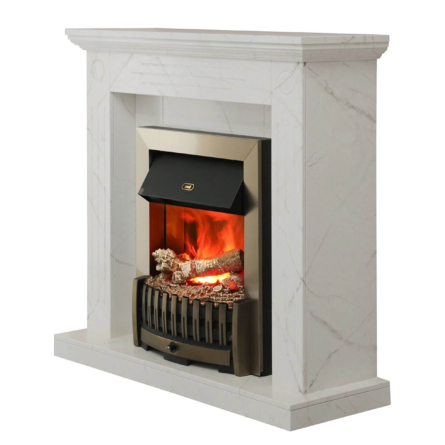 Loftscape Cheminée électrique Boyne - Imitation marbre blanc 3 Loftscape Cheminée électrique Boyne - Imitation marbre blanc