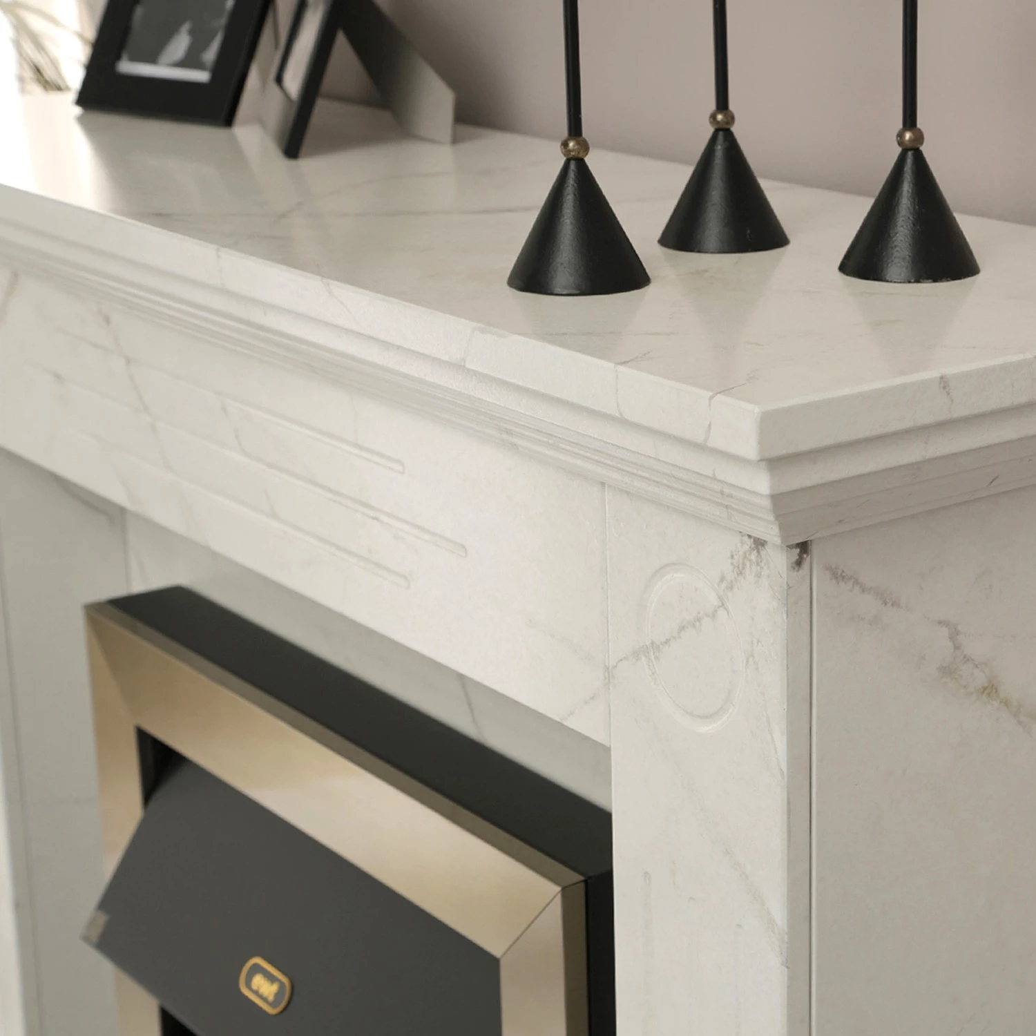 Loftscape Cheminée électrique Boyne - Imitation marbre blanc 11 Loftscape Cheminée électrique Boyne - Imitation marbre blanc – Image 9