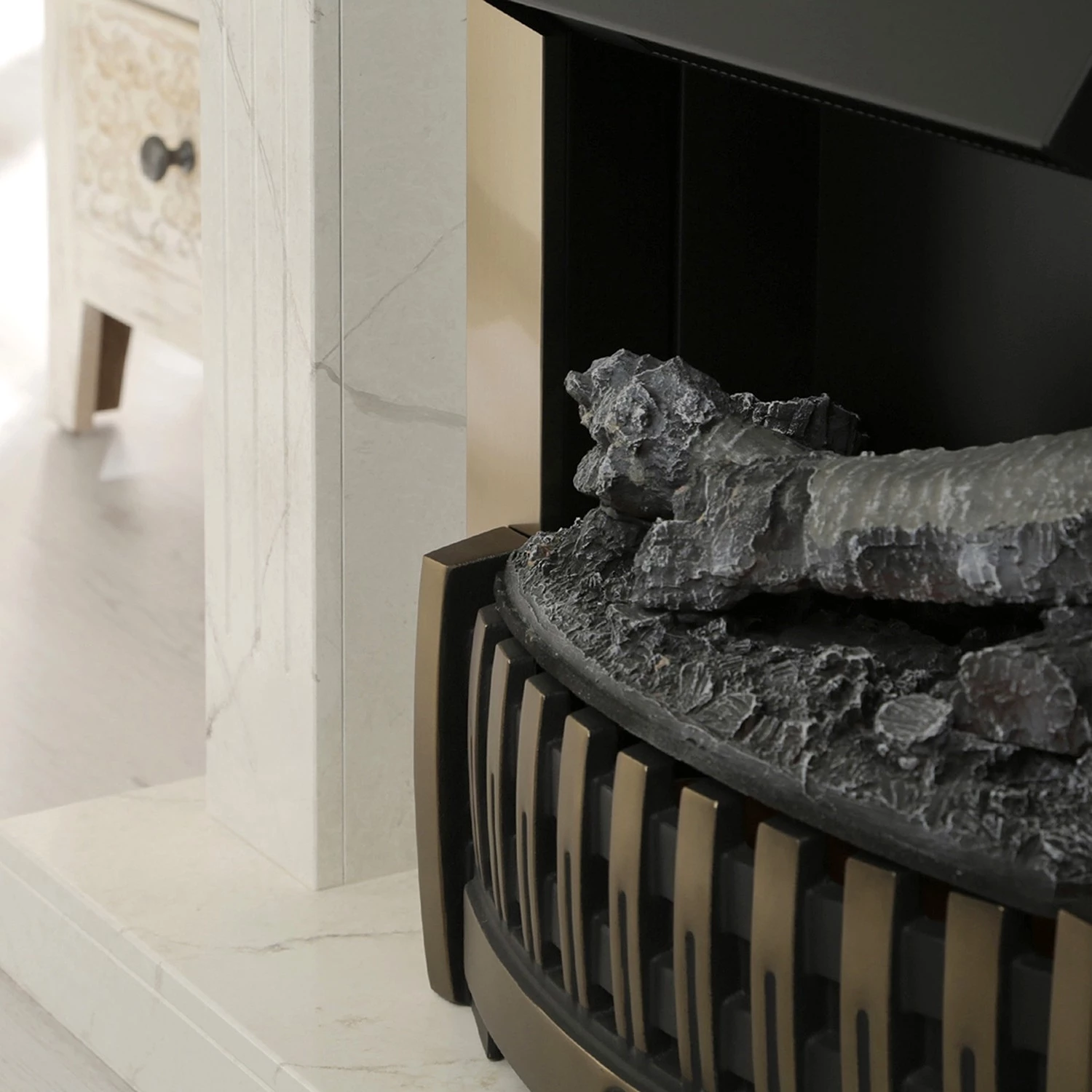 Loftscape Cheminée électrique Boyne - Imitation marbre blanc 17 Loftscape Cheminée électrique Boyne - Imitation marbre blanc – Image 15