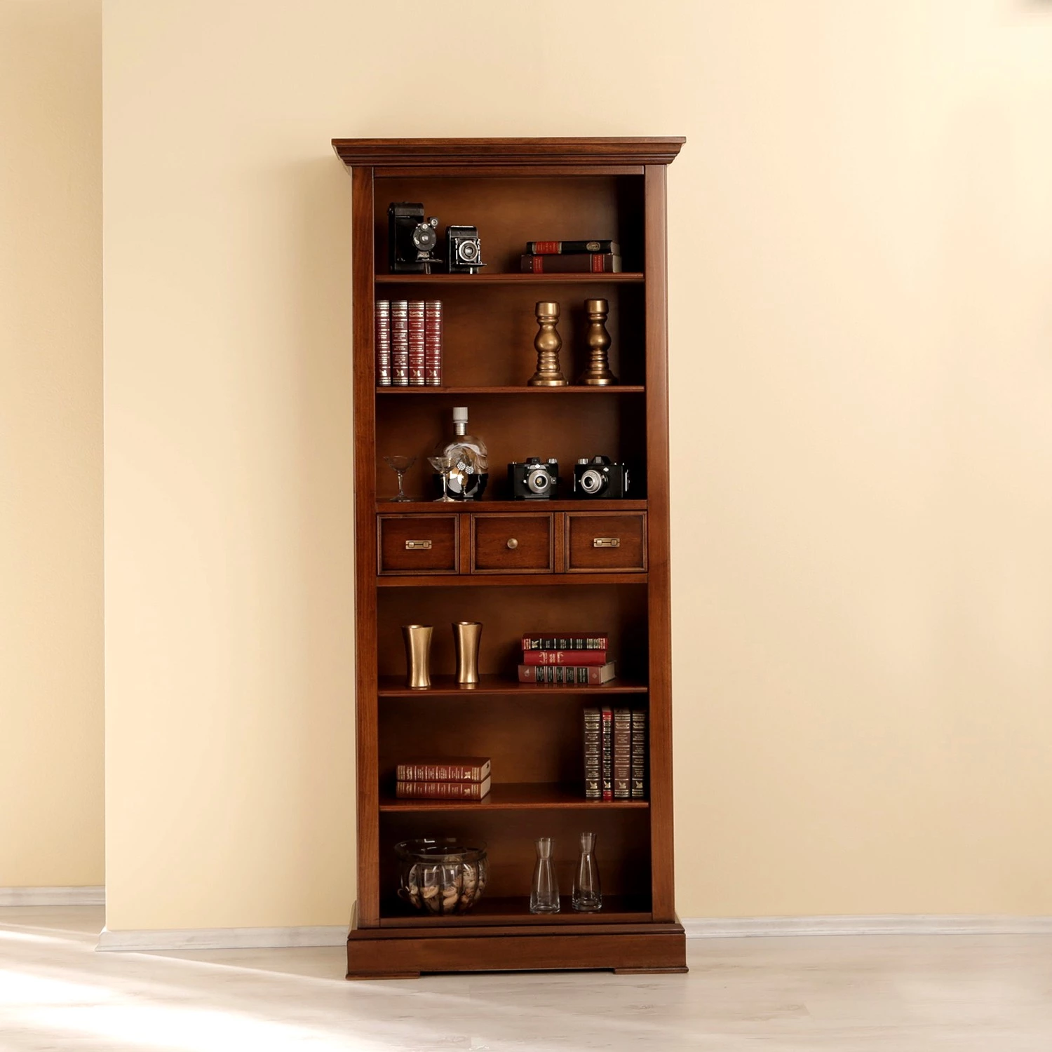 Ridgevalley Étagère Brieux II - Placage en bois véritable - Tulipier ancien 5 Ridgevalley Étagère Brieux II - Placage en bois véritable - Tulipier ancien – Image 3