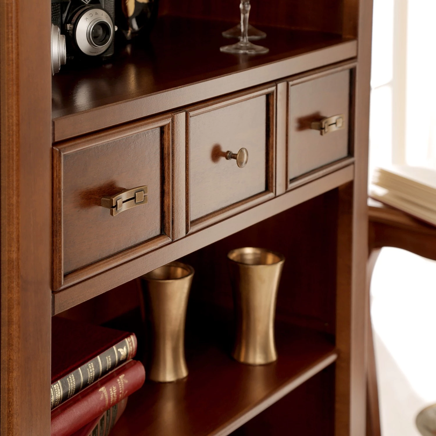 Ridgevalley Étagère Brieux II - Placage en bois véritable - Tulipier ancien 7 Ridgevalley Étagère Brieux II - Placage en bois véritable - Tulipier ancien – Image 5