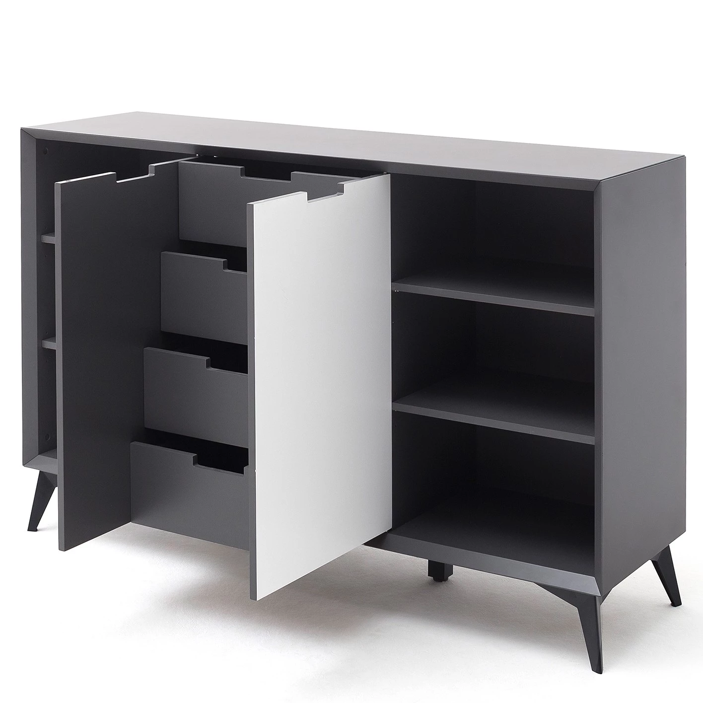 Loftscape Buffet Nevez II - Blanc / Gris 10 Loftscape Buffet Nevez II - Blanc / Gris – Image 8