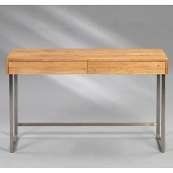 Naturoo Console Sillery - Chêne sauvage massif / Métal - Chêne sauvage / Argenté -Meubles de salon Soldes 1000231167 201118 12512600025 MOOD DETAILS P000000001000231167 mood