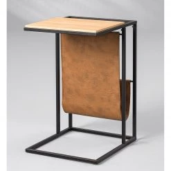 Red Living Bout de canapé Vivonne - Chêne sauvage massif / Métal - Chêne sauvage / Noir -Meubles de salon Soldes 1000231168 201118 12514100029 MOOD DETAILS P000000001000231168 mood