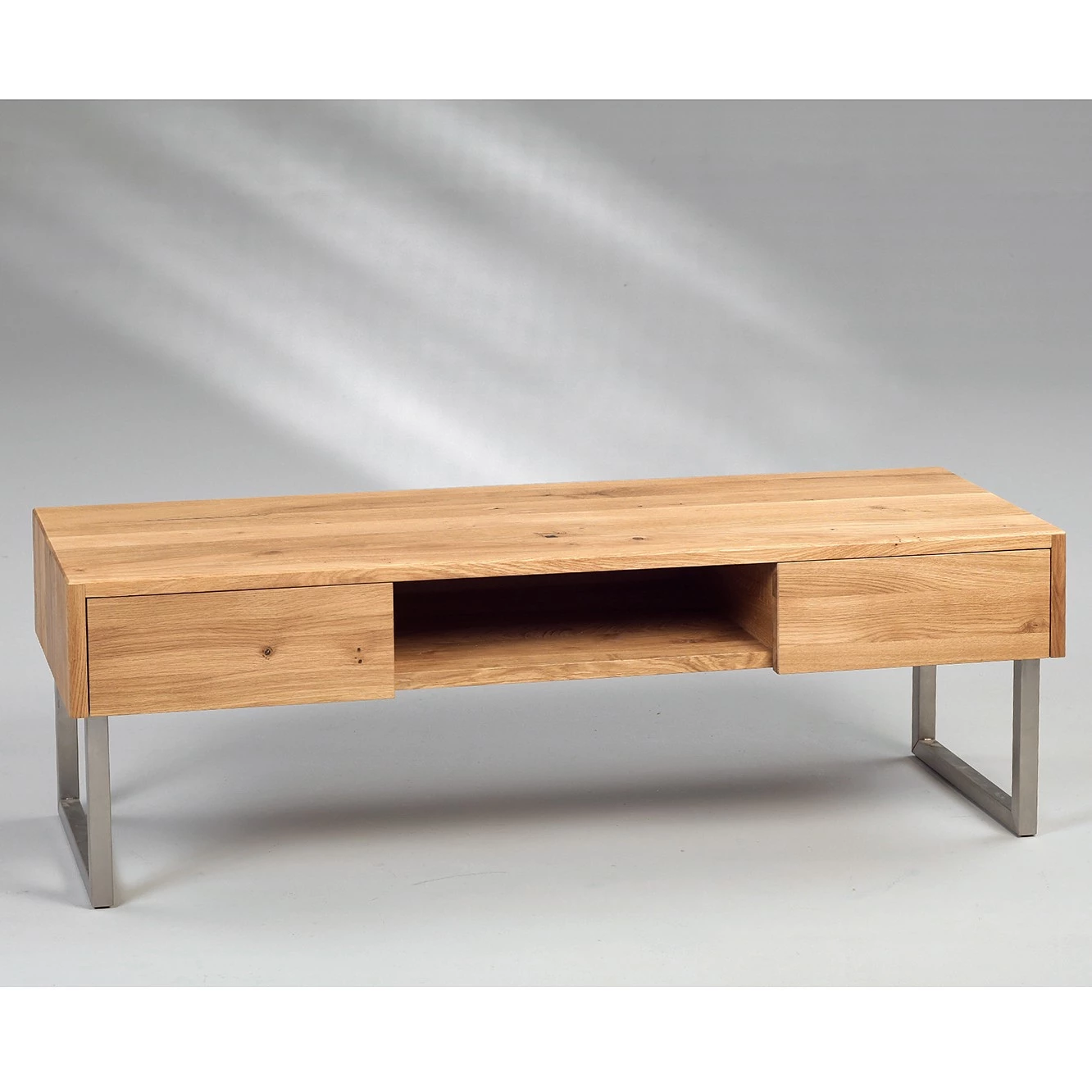 Loftscape Meuble TV Roffey - Chêne sauvage massif / Métal - Chêne sauvage / Argenté 5 Loftscape Meuble TV Roffey - Chêne sauvage massif / Métal - Chêne sauvage / Argenté – Image 3