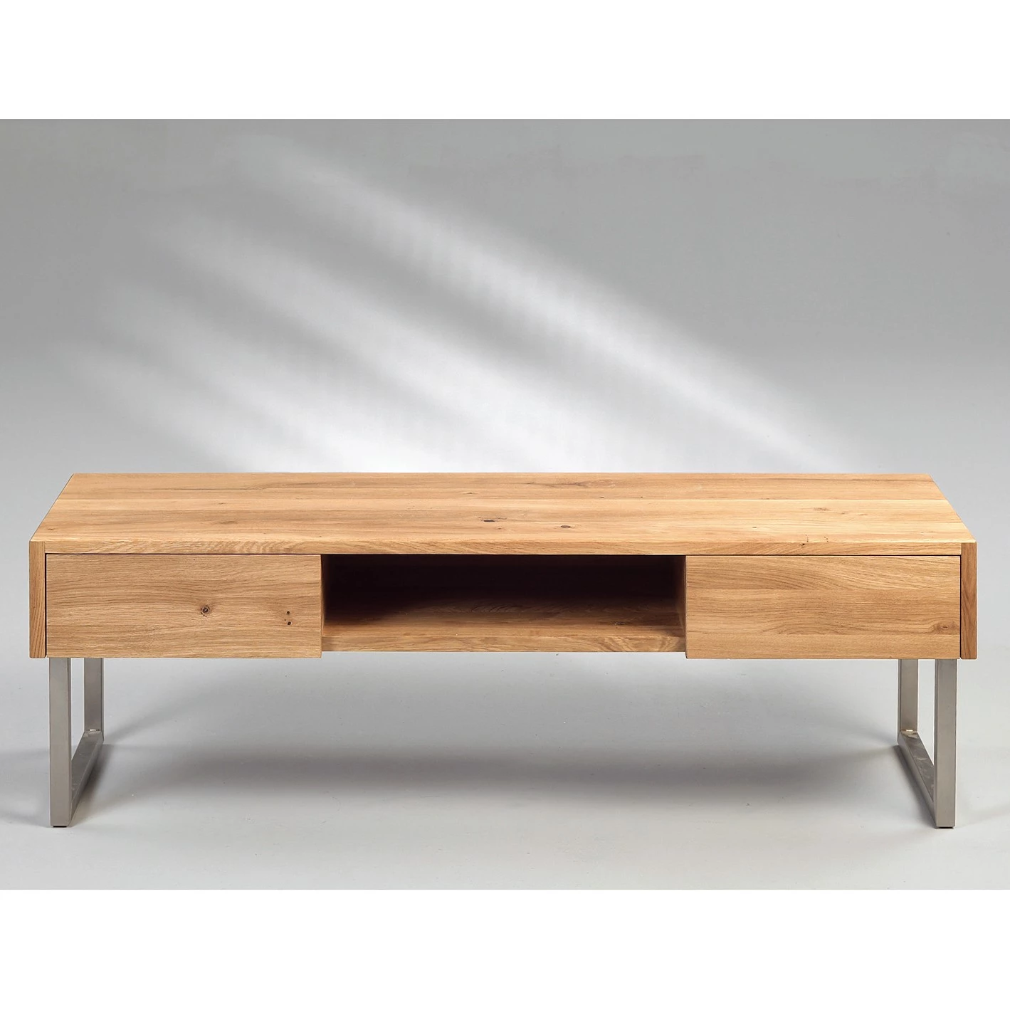 Loftscape Meuble TV Roffey - Chêne sauvage massif / Métal - Chêne sauvage / Argenté 6 Loftscape Meuble TV Roffey - Chêne sauvage massif / Métal - Chêne sauvage / Argenté – Image 4