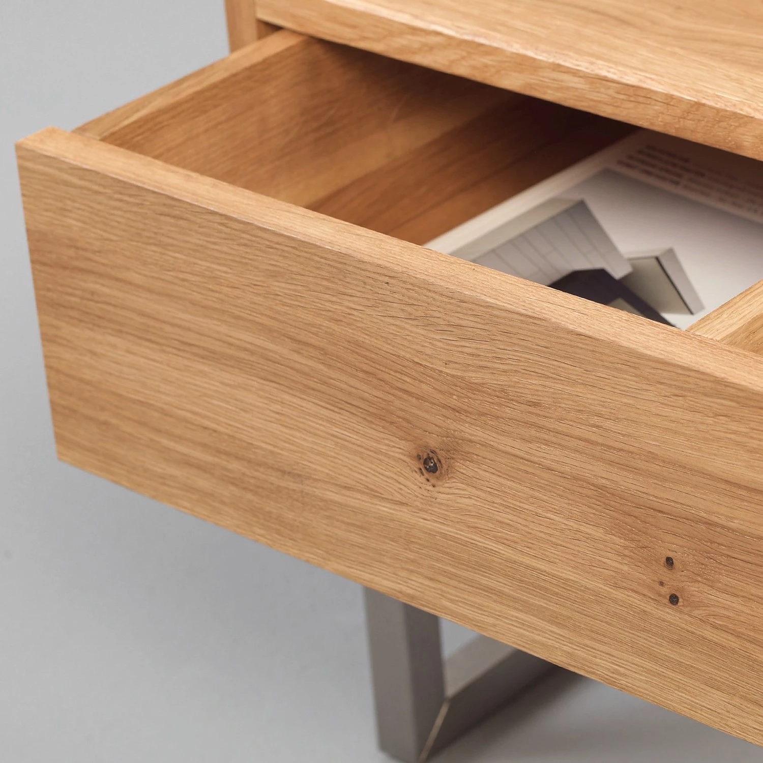 Loftscape Meuble TV Roffey - Chêne sauvage massif / Métal - Chêne sauvage / Argenté 7 Loftscape Meuble TV Roffey - Chêne sauvage massif / Métal - Chêne sauvage / Argenté – Image 5