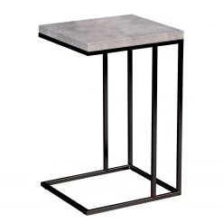 Loftscape Bout de canapé Tuffe - Imitation béton / Noir