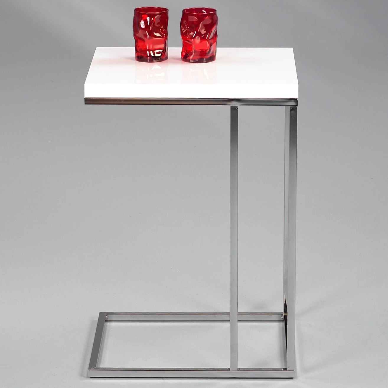 Loftscape Bout de canapé Yebles - Blanc / Argenté 5 Loftscape Bout de canapé Yebles - Blanc / Argenté – Image 3