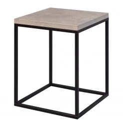 Loftscape Bout de canapé Sewen - Imitation béton / Noir