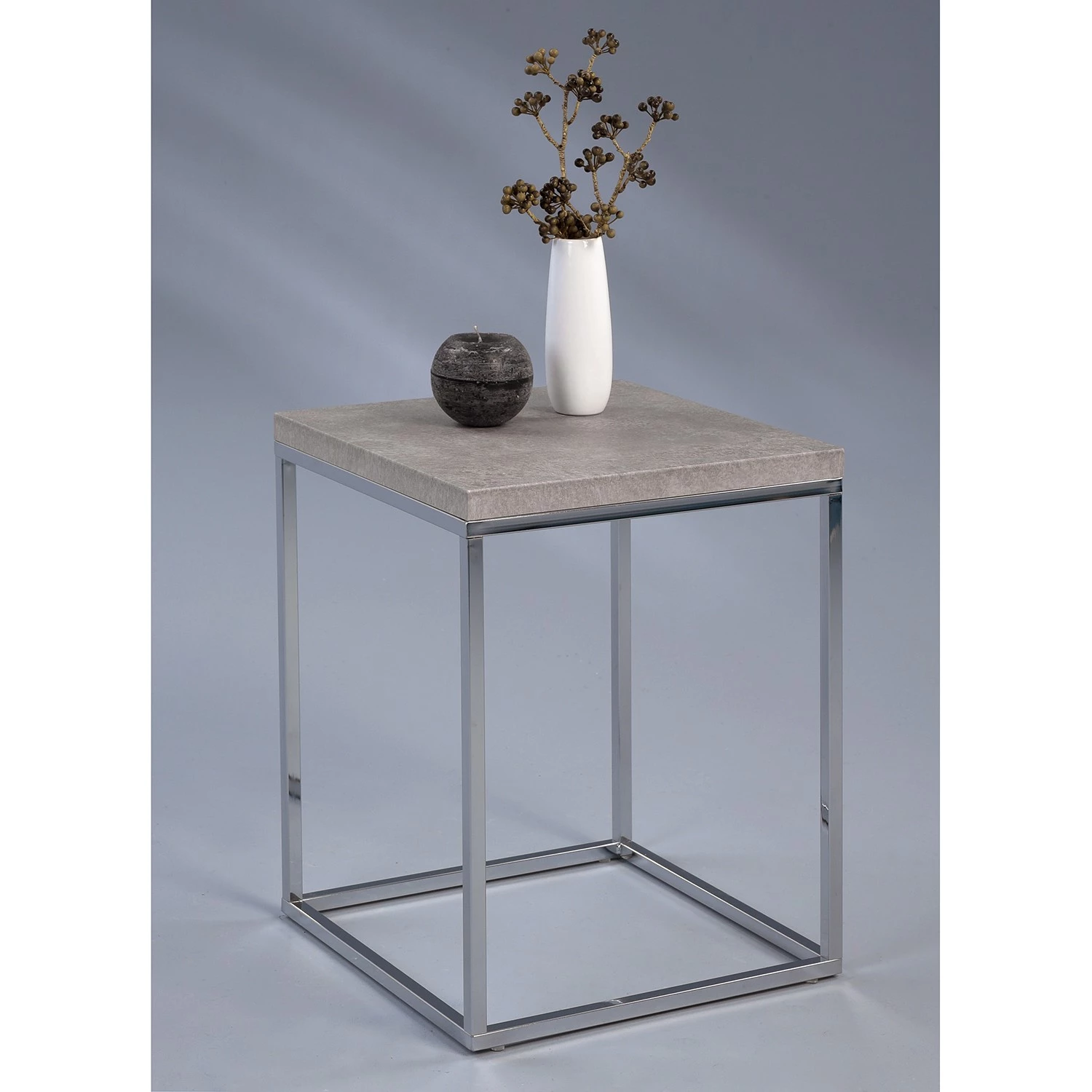 Loftscape Bout de canapé Sewen - Imitation béton / Noir 7 Loftscape Bout de canapé Sewen - Imitation béton / Noir – Image 5