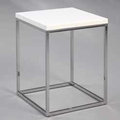 Loftscape Bout de canapé Sirod - Blanc / Argenté -Meubles de salon Soldes 1000231194 201118 12563600116 MOOD DETAILS P000000001000231194 mood