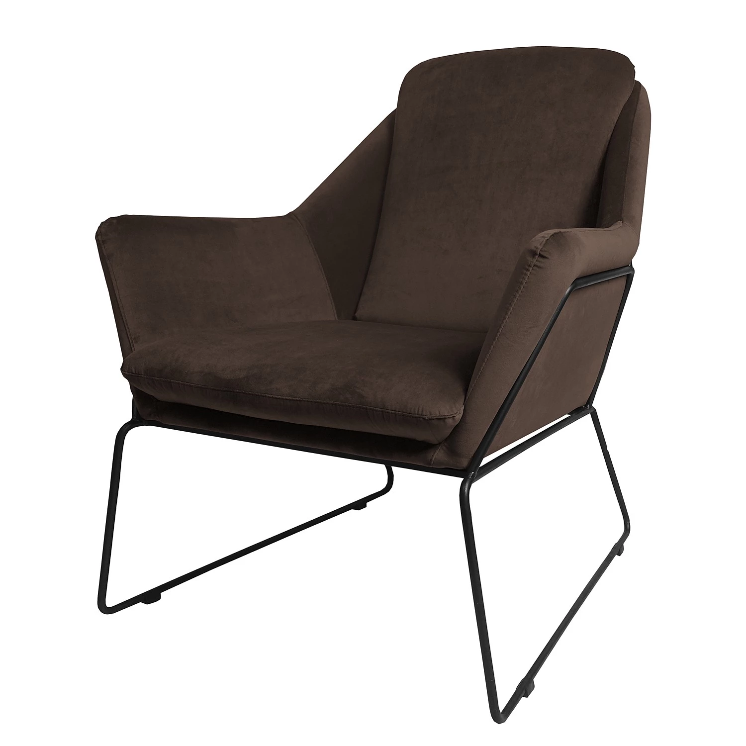 Ars manufacti Fauteuil Belval - Velours Ravi: Marron foncé 3 Ars manufacti Fauteuil Belval - Velours Ravi: Marron foncé