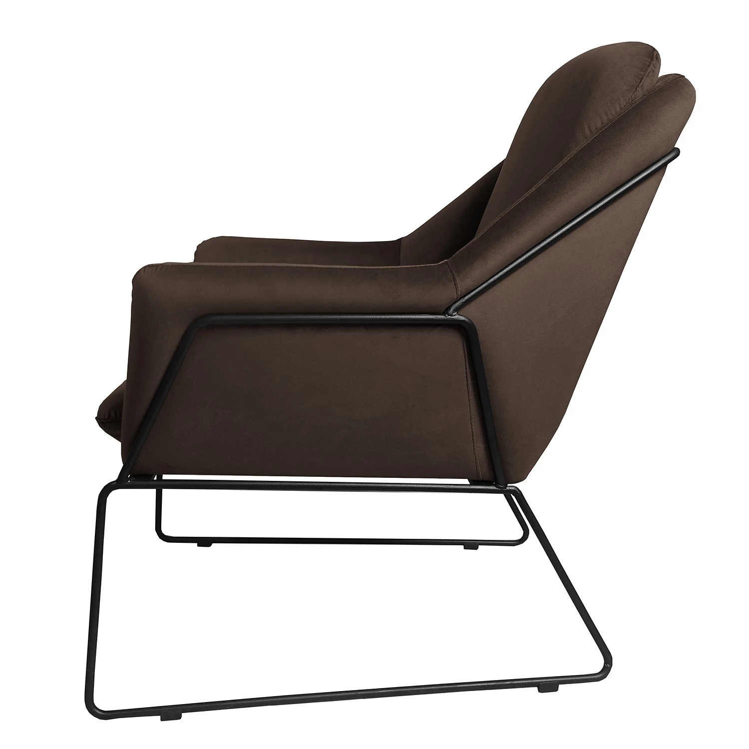 Ars manufacti Fauteuil Belval - Velours Ravi: Marron foncé 5 Ars manufacti Fauteuil Belval - Velours Ravi: Marron foncé – Image 3