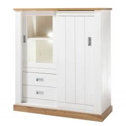 Ridgevalley Buffet haut Ollezy - Imitation pin blanc / Imitation chĂŞne artisan