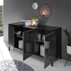 LC Spa Buffet Mango - Imitation marbre noir - Largeur : 156 cm 9 LC Spa Buffet Mango - Imitation marbre noir - Largeur : 156 cm -Meubles de salon Soldes 1000235361 201208 10442100007 MOOD DETAILS P000000001000235361 mood