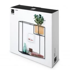 Umbra Étagère murale Cubist I - Métal / Hêtre massif - Noir / Hêtre -Meubles de salon Soldes 1000235476 201214 15131500287 DETAILS P000000001000235476