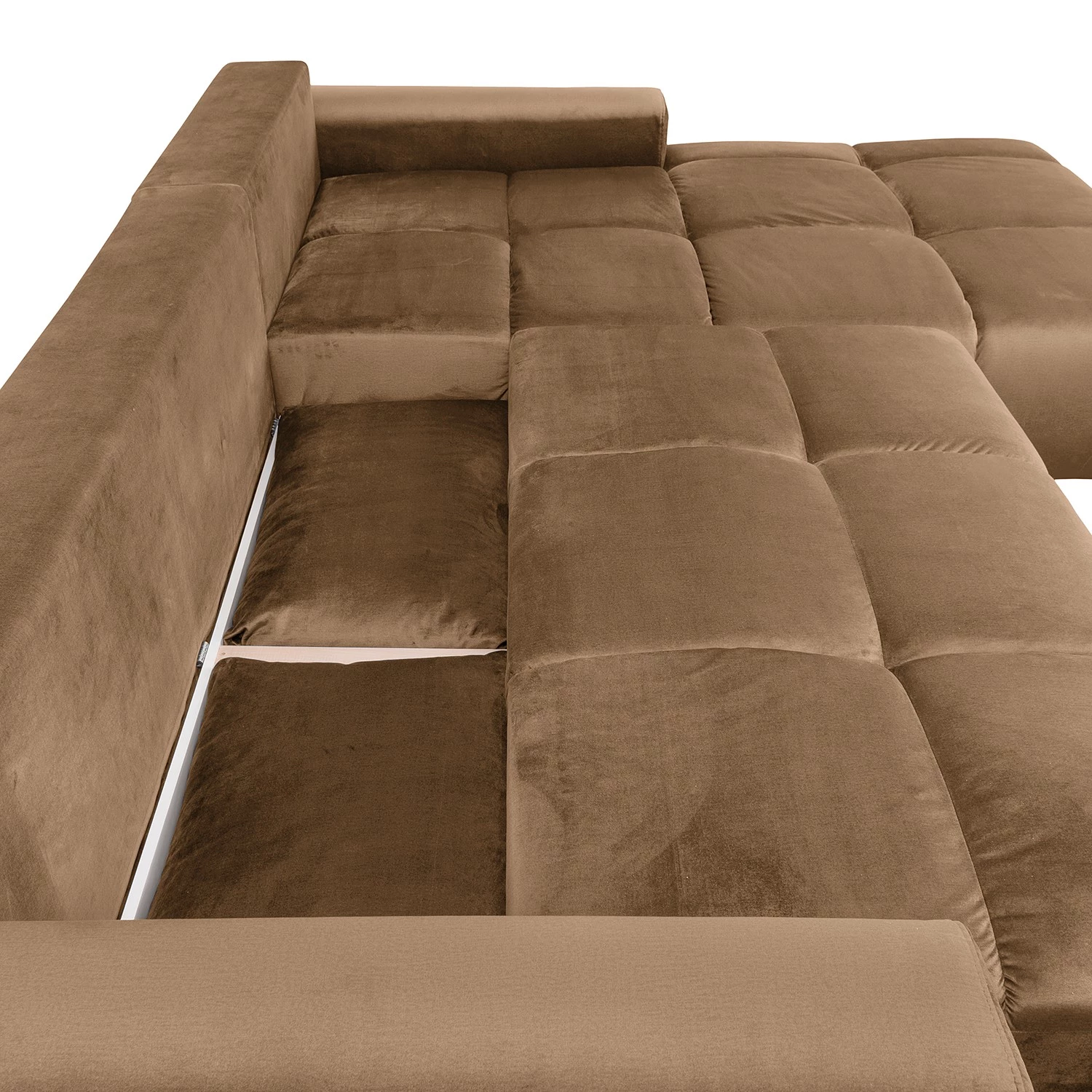 Jack & Alice Canapé d’angle Saint Veep - Velours - Velours Onoli: Beige - Méridienne courte à droite (vue de face) 8 Jack & Alice Canapé d’angle Saint Veep - Velours - Velours Onoli: Beige - Méridienne courte à droite (vue de face) – Image 6