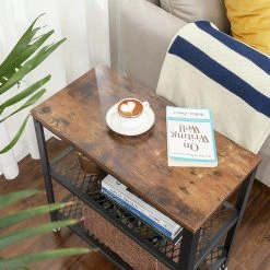 Red Living Bout de canapé Morristown I - Métal - Marron / Noir -Meubles de salon Soldes 1000235680 201210 06202200104 MOOD DETAILS P000000001000235680 mood