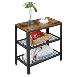 Red Living Bout de canapé Morristown I - Métal - Marron / Noir -Meubles de salon Soldes 1000235680 201210 06202400105 DETAILS P000000001000235680