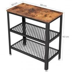 Red Living Bout de canapé Morristown I - Métal - Marron / Noir -Meubles de salon Soldes 1000235680 201210 06203000107 SKETCH DETAILS P000000001000235680 sketch