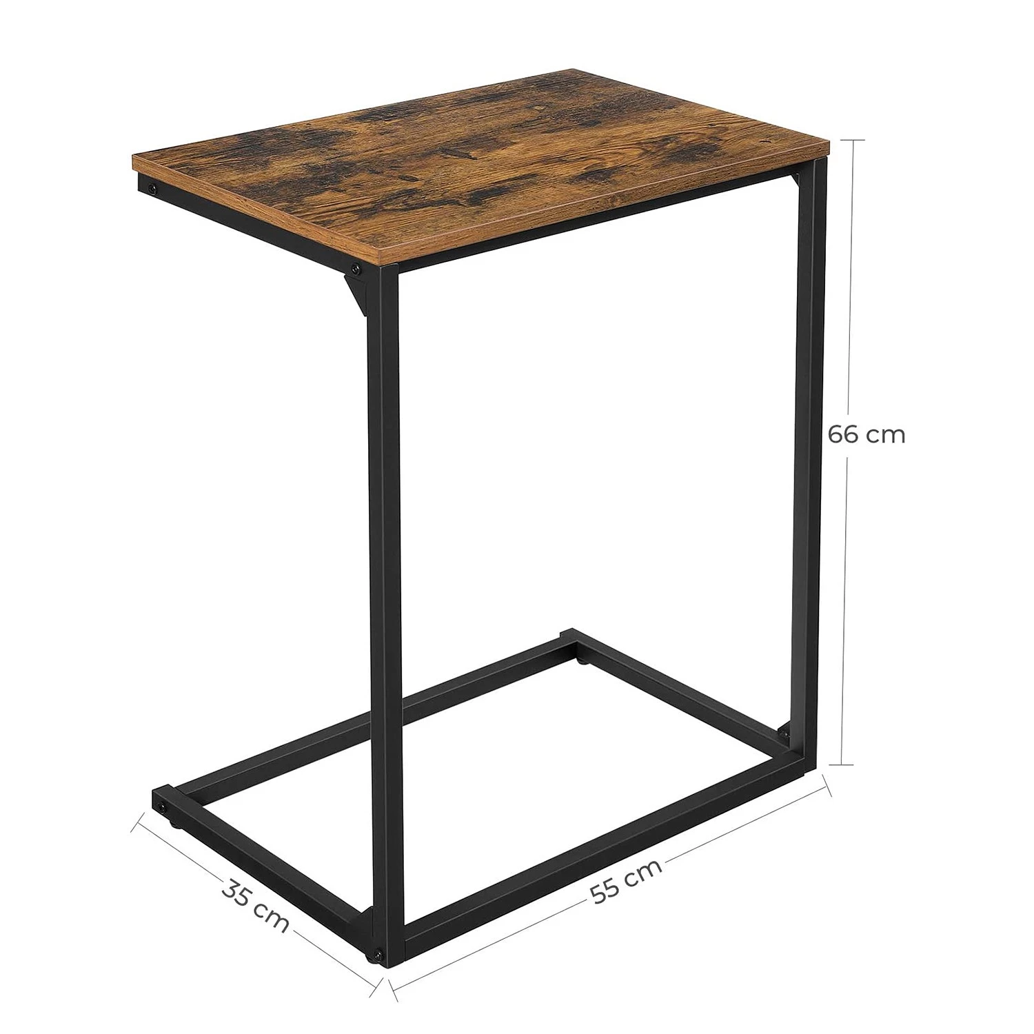 Red Living Bout de canapé Leesville - Métal - Marron / Noir 9 Red Living Bout de canapé Leesville - Métal - Marron / Noir – Image 7