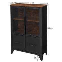 Red Living Buffet Thenon II - Noir / Marron -Meubles de salon Soldes 1000235692 201210 06231800192 SKETCH DETAILS P000000001000235692 sketch