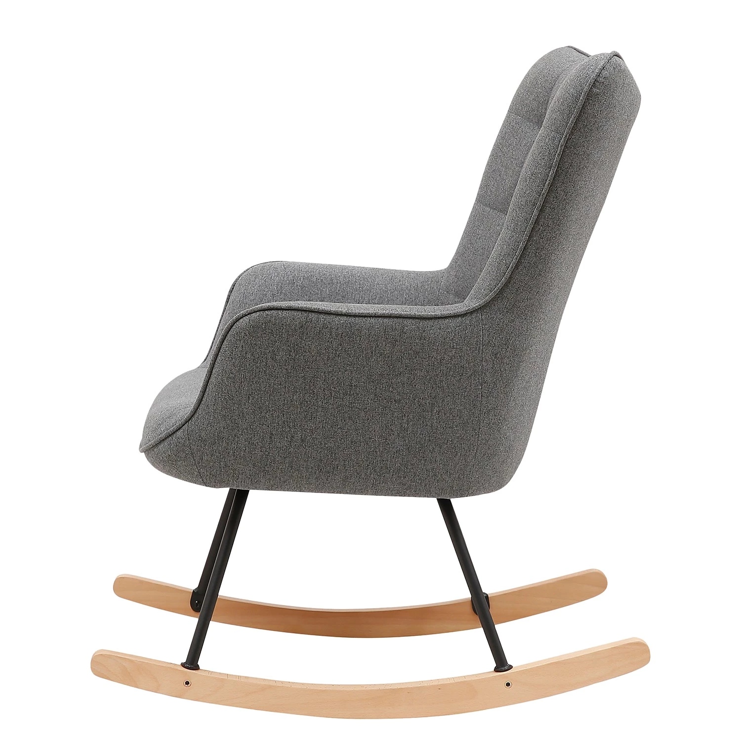 Mørteens Rocking chair Vessey I - Tissu - Gris 5 Mørteens Rocking chair Vessey I - Tissu - Gris – Image 3