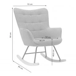 Mørteens Rocking chair Vessey I - Tissu - Gris 13 Mørteens Rocking chair Vessey I - Tissu - Gris -Meubles de salon Soldes 1000235812 210126 13070700086 SKETCH DETAILS P000000001000235812 sketch