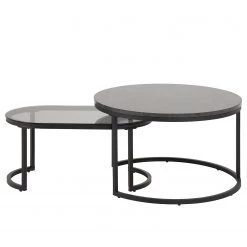 Red Living Tables basse Senez I (lot de 2) - Verre / métal - Imitation marbre noir / Noir 14 Red Living Tables basse Senez I (lot de 2) - Verre / métal - Imitation marbre noir / Noir -Meubles de salon Soldes 1000235867 201218 06152400058 DETAILS P000000001000235867
