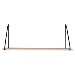 Norrwood Étagère murale Bucilly - Paulownia massif / Métal - Paulownia / Noir -Meubles de salon Soldes 1000235940 201223 12280300056 DETAILS P000000001000235940