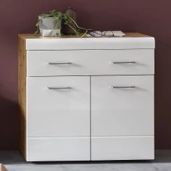 Loftscape Meuble d’entrée Liffre - Blanc brillant / Imitation chêne artisan 10 Loftscape Meuble d’entrée Liffre - Blanc brillant / Imitation chêne artisan -Meubles de salon Soldes 1000237336 201230 13112400008 MOOD DETAILS P000000001000237336 mood