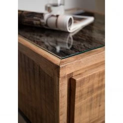 Ars Natura Table basse Roody I - Acacia massif / Métal - Acacia / Noir -Meubles de salon Soldes 1000238180 220331 030 DETAILS P000000001000238180