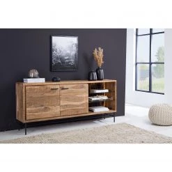Ars Natura Buffet Roody - Avec éclairage - Acacia massif / Métal - Acacia / Noir 20 Ars Natura Buffet Roody - Avec éclairage - Acacia massif / Métal - Acacia / Noir -Meubles de salon Soldes 1000238181 220420 021 MOOD DETAILS P000000001000238181 mood