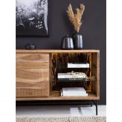 Ars Natura Buffet Roody - Avec éclairage - Acacia massif / Métal - Acacia / Noir 26 Ars Natura Buffet Roody - Avec éclairage - Acacia massif / Métal - Acacia / Noir -Meubles de salon Soldes 1000238181 220420 050 DETAILS P000000001000238181