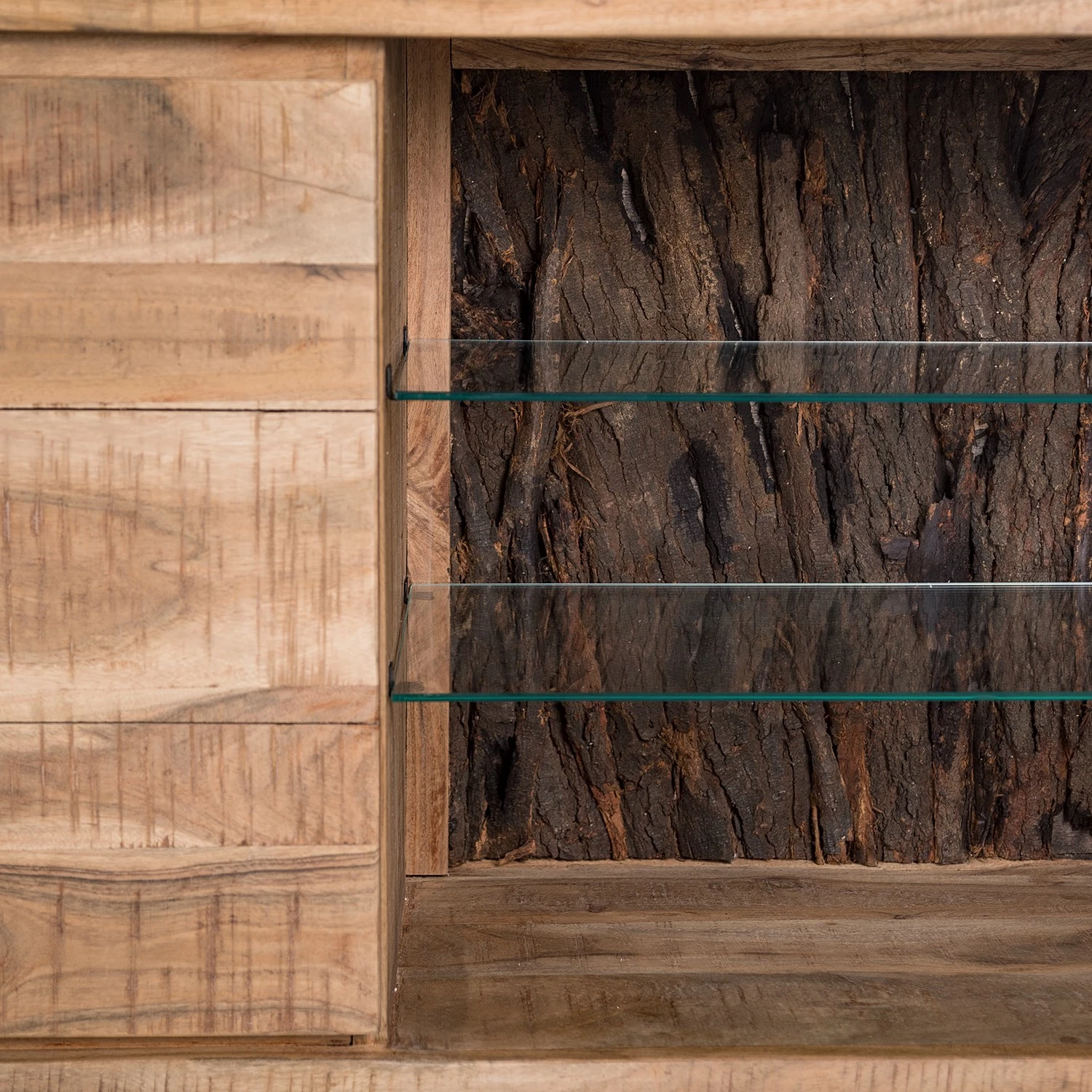 Ars Natura Buffet Roody - Avec éclairage - Acacia massif / Métal - Acacia / Noir 13 Ars Natura Buffet Roody - Avec éclairage - Acacia massif / Métal - Acacia / Noir – Image 11