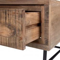 Ars Natura Table basse Roody II - Acacia massif / Métal - Acacia / Noir -Meubles de salon Soldes 1000238182 220330 037 DETAILS P000000001000238182