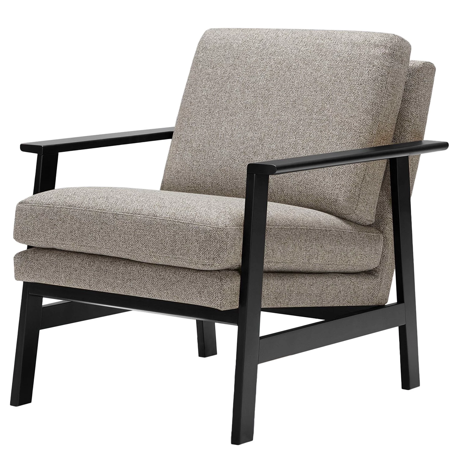 Studio Copenhagen Fauteuil Pepper - Tissu Shina: Gris clair - Noir 3 Studio Copenhagen Fauteuil Pepper - Tissu Shina: Gris clair - Noir
