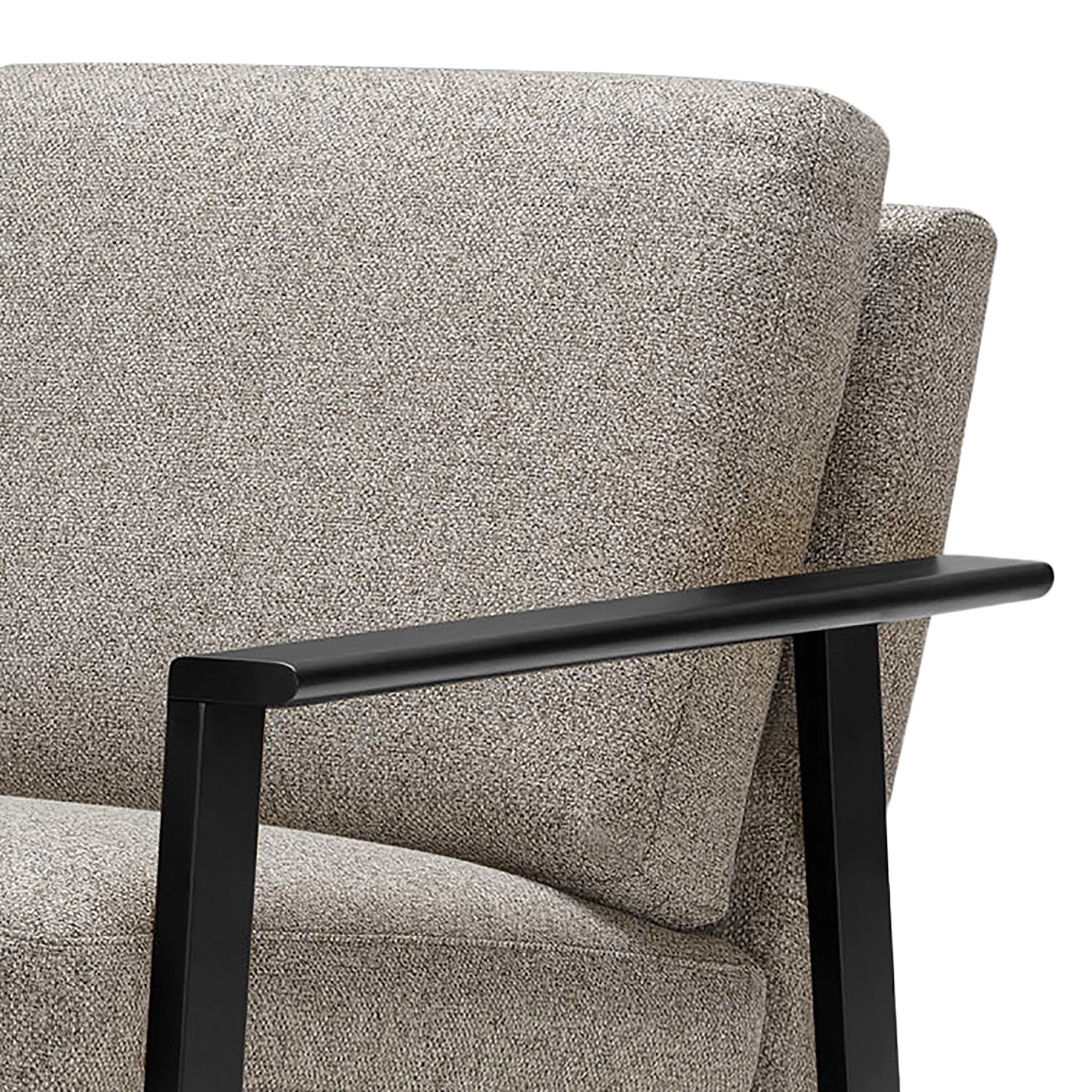 Studio Copenhagen Fauteuil Pepper - Tissu Shina: Gris clair - Noir 4 Studio Copenhagen Fauteuil Pepper - Tissu Shina: Gris clair - Noir – Image 2