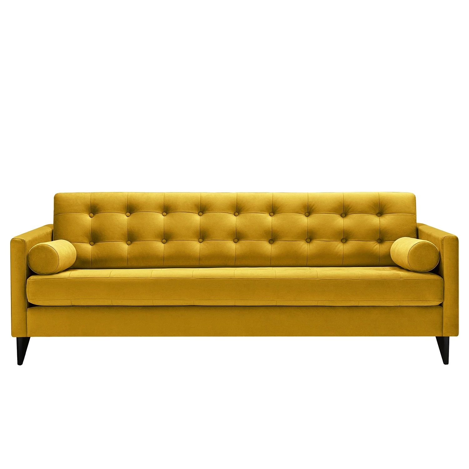 Studio Copenhagen Canapé Powder (3 places) - Velours Houki: Jaune moutarde - Noir 3 Studio Copenhagen Canapé Powder (3 places) - Velours Houki: Jaune moutarde - Noir