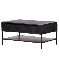 Red Living Table basse Soyons II - Acacia massif / Métal - Acacia noir / Noir