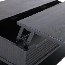 Red Living Table basse Soyons II - Acacia massif / Métal - Acacia noir / Noir -Meubles de salon Soldes 1000239488 210108 13360100019 DETAILS P000000001000239488