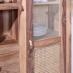 Naturoo Buffet haut Rodern - Sheesham massif / Cannage -Meubles de salon Soldes 1000239497 210108 13370300048 DETAILS P000000001000239497
