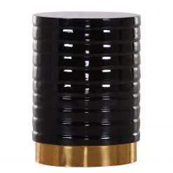 Red Living Bout de canapé Payzac I - Métal - Noir / Doré