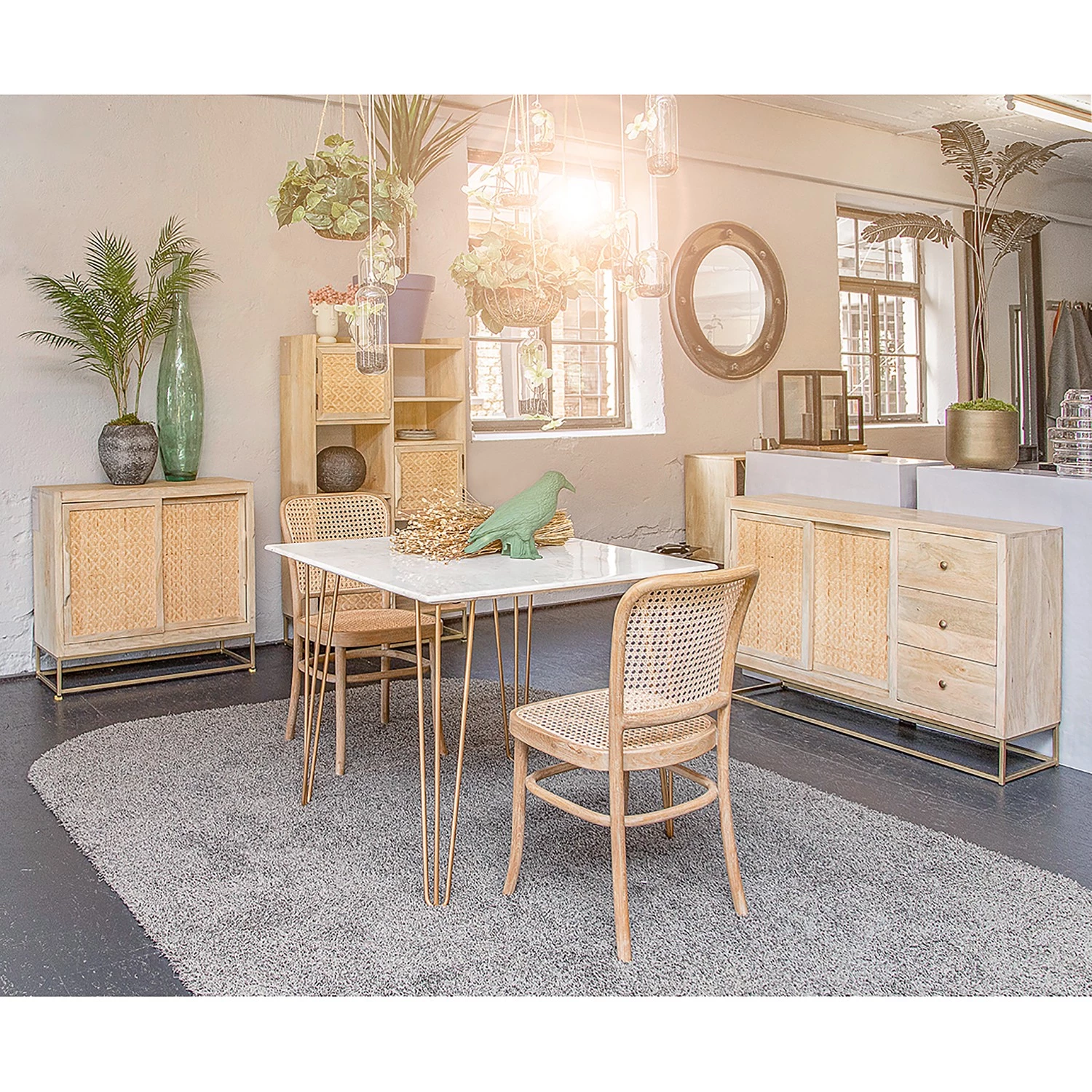 Naturoo Buffet haut Rumilly - Tressage en rotin / Manguier massif 5 Naturoo Buffet haut Rumilly - Tressage en rotin / Manguier massif – Image 3