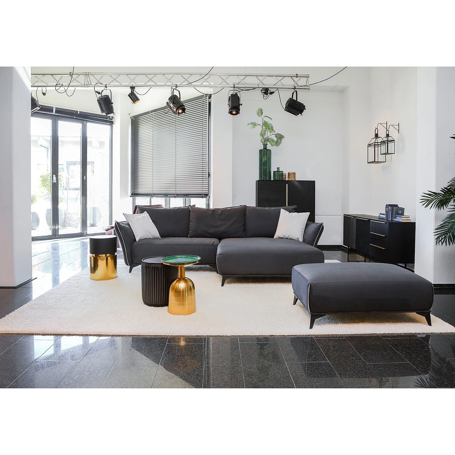 Red Living Bout de canapé Payzac III - Métal - Vert / Doré 4 Red Living Bout de canapé Payzac III - Métal - Vert / Doré – Image 2