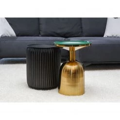 Red Living Bout de canapé Payzac III - Métal - Vert / Doré 13 Red Living Bout de canapé Payzac III - Métal - Vert / Doré -Meubles de salon Soldes 1000239533 210108 13404200166 MOOD DETAILS P000000001000239533 mood