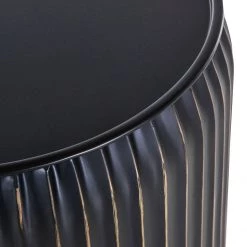 Red Living Bout de canapé Payzac VI - Métal - Noir / Doré -Meubles de salon Soldes 1000239535 210108 13410800180 DETAILS P000000001000239535