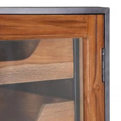 Red Living Armoire à vin Viessoix - Teck massif et acacia massif / Fer - Teck / Anthracite -Meubles de salon Soldes 1000240176 210115 08043200034 DETAILS P000000001000240176